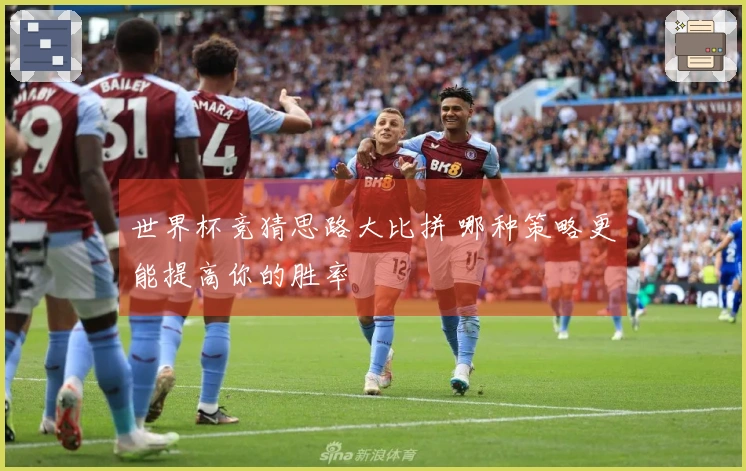 世界杯竞猜思路大比拼 哪种策略更能提高你的胜率